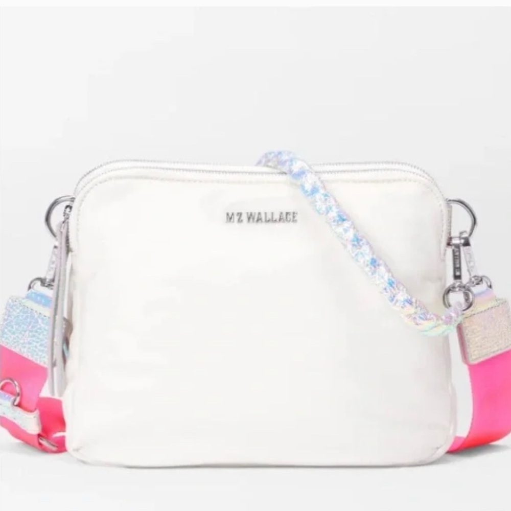 MZ Wallace small white Bowery crossbody
